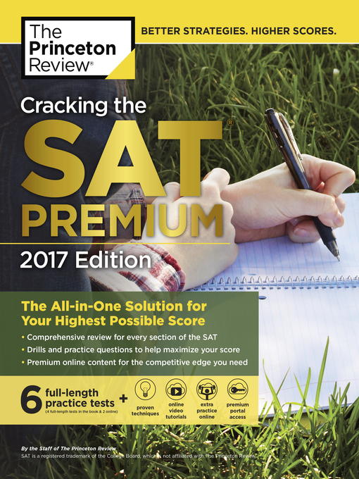 Cover image for Cracking the SAT Premium Edition with 6 Practice Tests, 2017